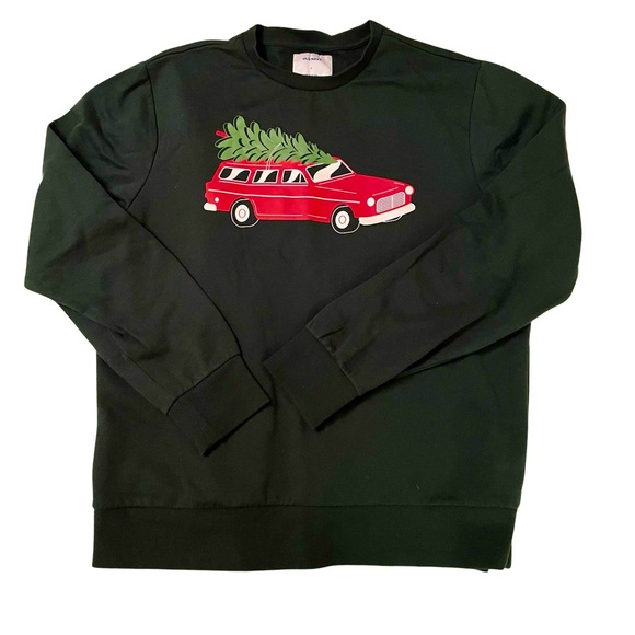 Old Navy. Christmas holiday crew neck sweatshirt. Green. Size L. - Picture 2 of 5